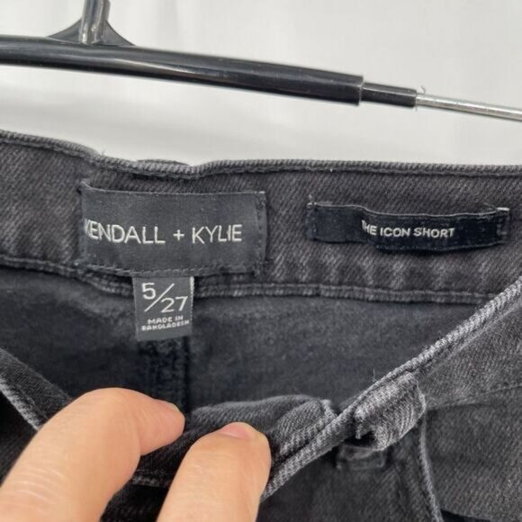 Kendal + Kylie Womens Black Icon Shorts Size 5 - Picture 2 of 7